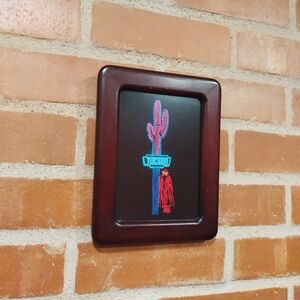 Neon Tucson Cowboy & Cactus Art Print